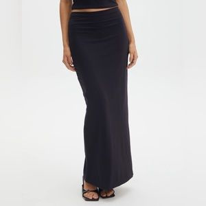 Glassons black double lined midi maxi skirt